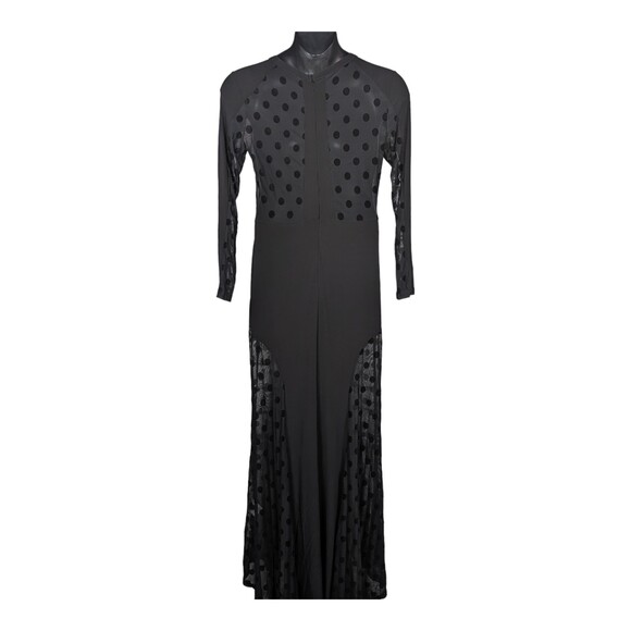 MIUSOL Whimsigoth Gothic Witchycore Mesh Sheer Maxi Dress Jersey Knit Large - Picture 3 of 7